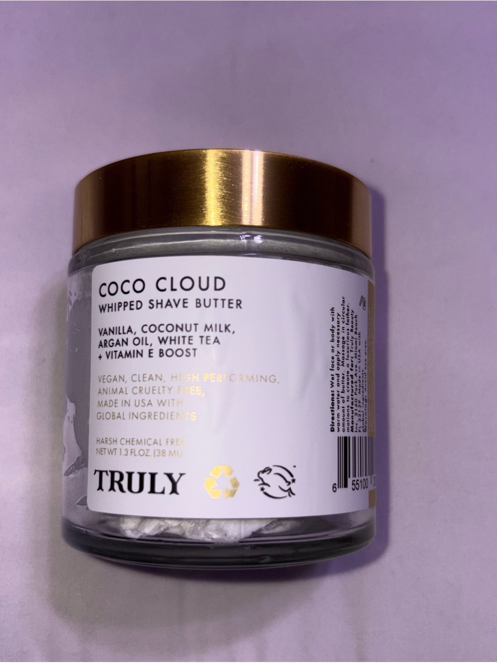 TRULY Coco Cloud Whipped Shave Butter — 1.3 oz